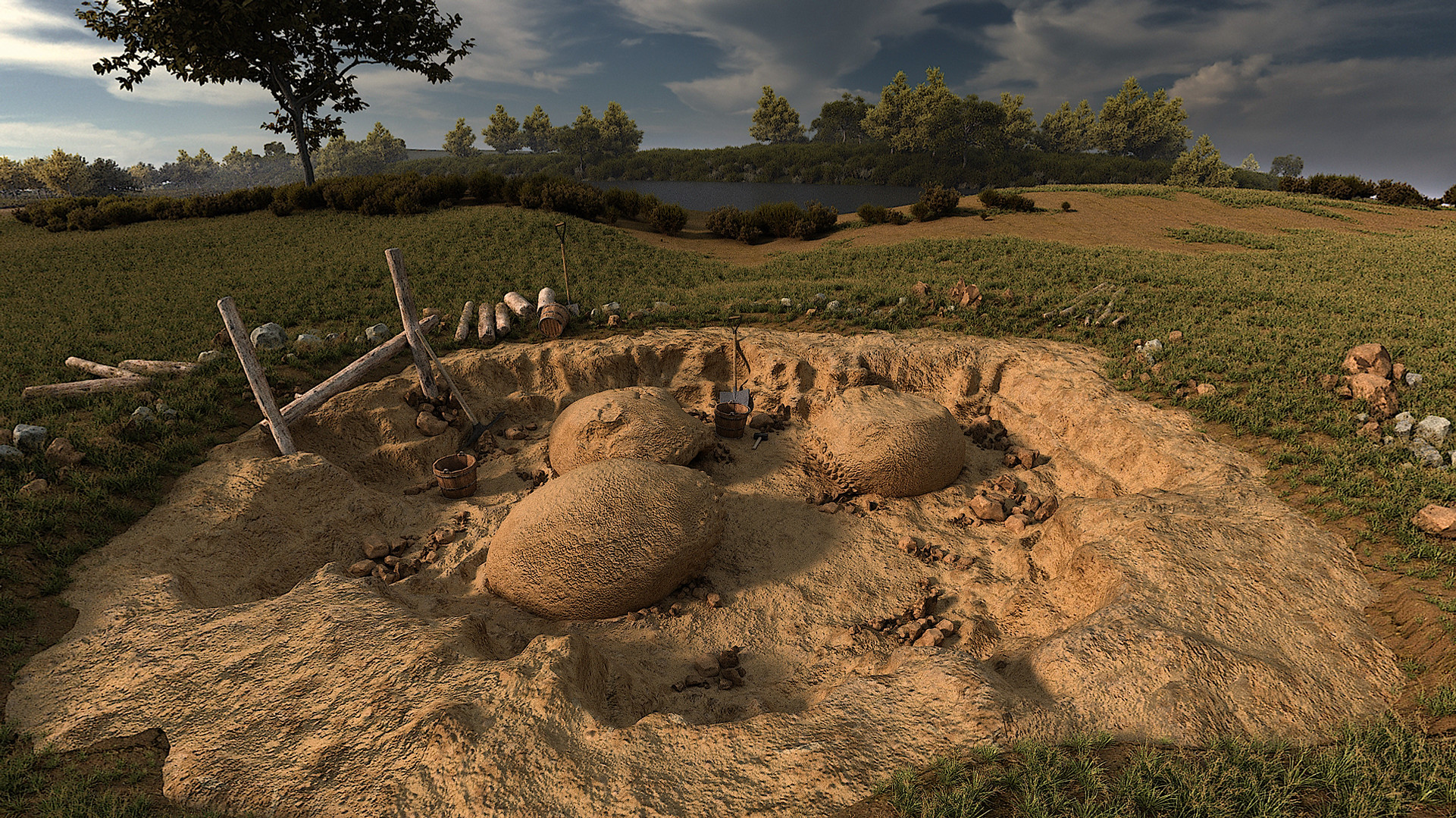 Pampa scena in realtà virtuale